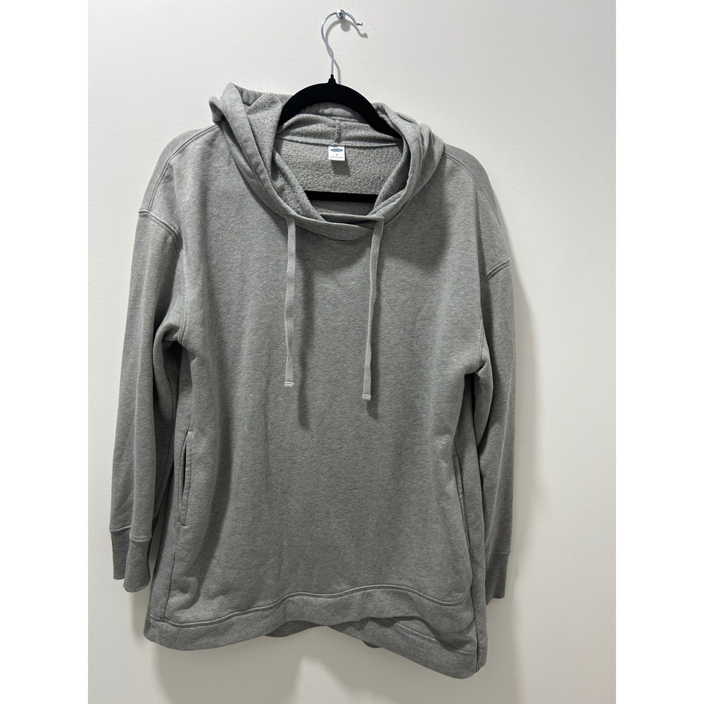 Old Navy Womens Gray Long Sleeve Pullover Hoodie Sweatshirt Pockets Size M